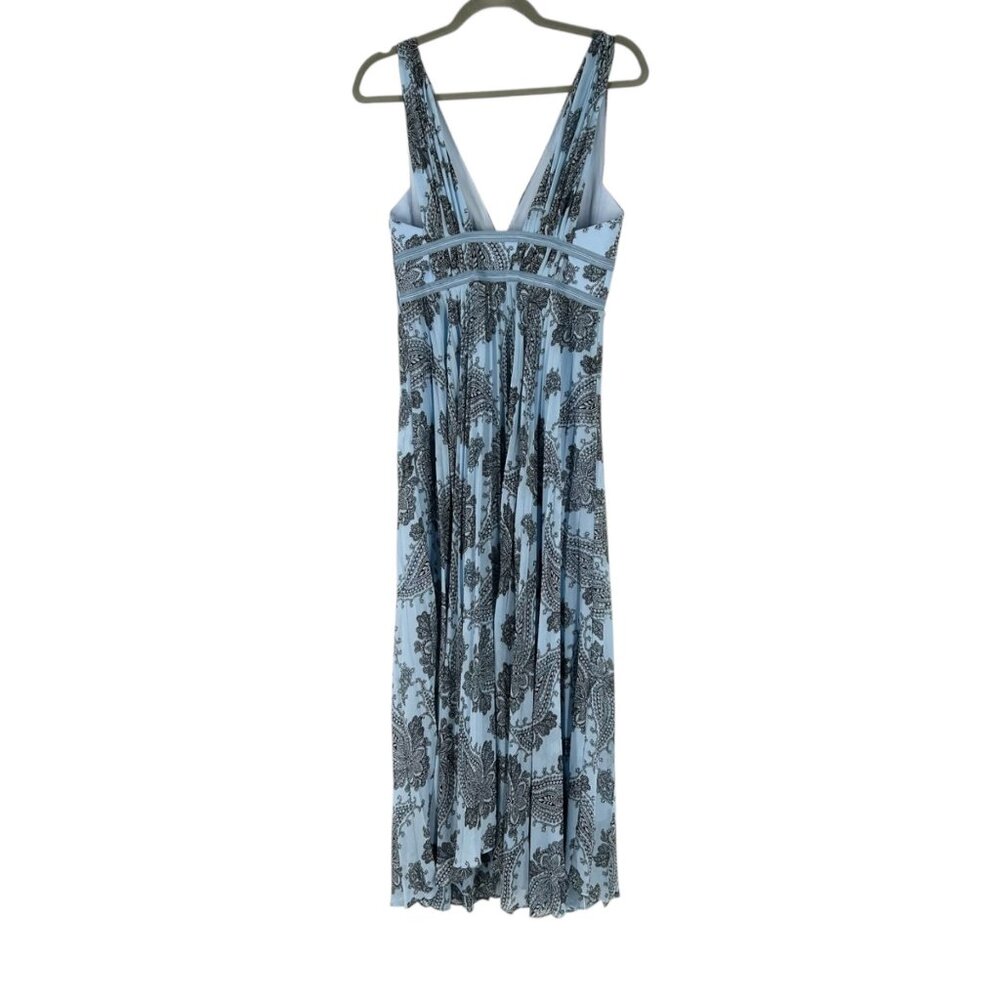 NWT Sandro Beathe Paisley Printed Pleated Midi Dress Size 36 - Picture 3 of 15